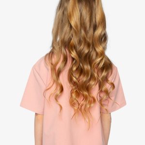 Heavy Jersey Wide Short Sleeve T-Shirt Pink - Image 4