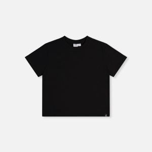 Heavy Jersey Wide Short Sleeve T-Shirt Black - Image 11