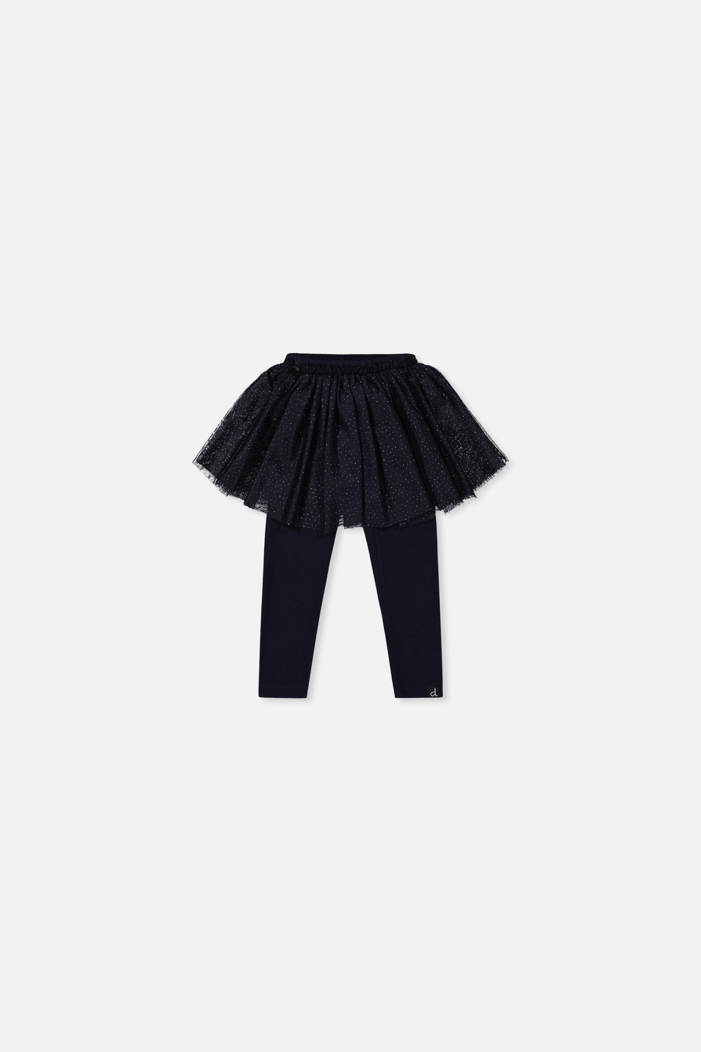 Baby Leggings With Integrated Tulle Skirt Dark Blue