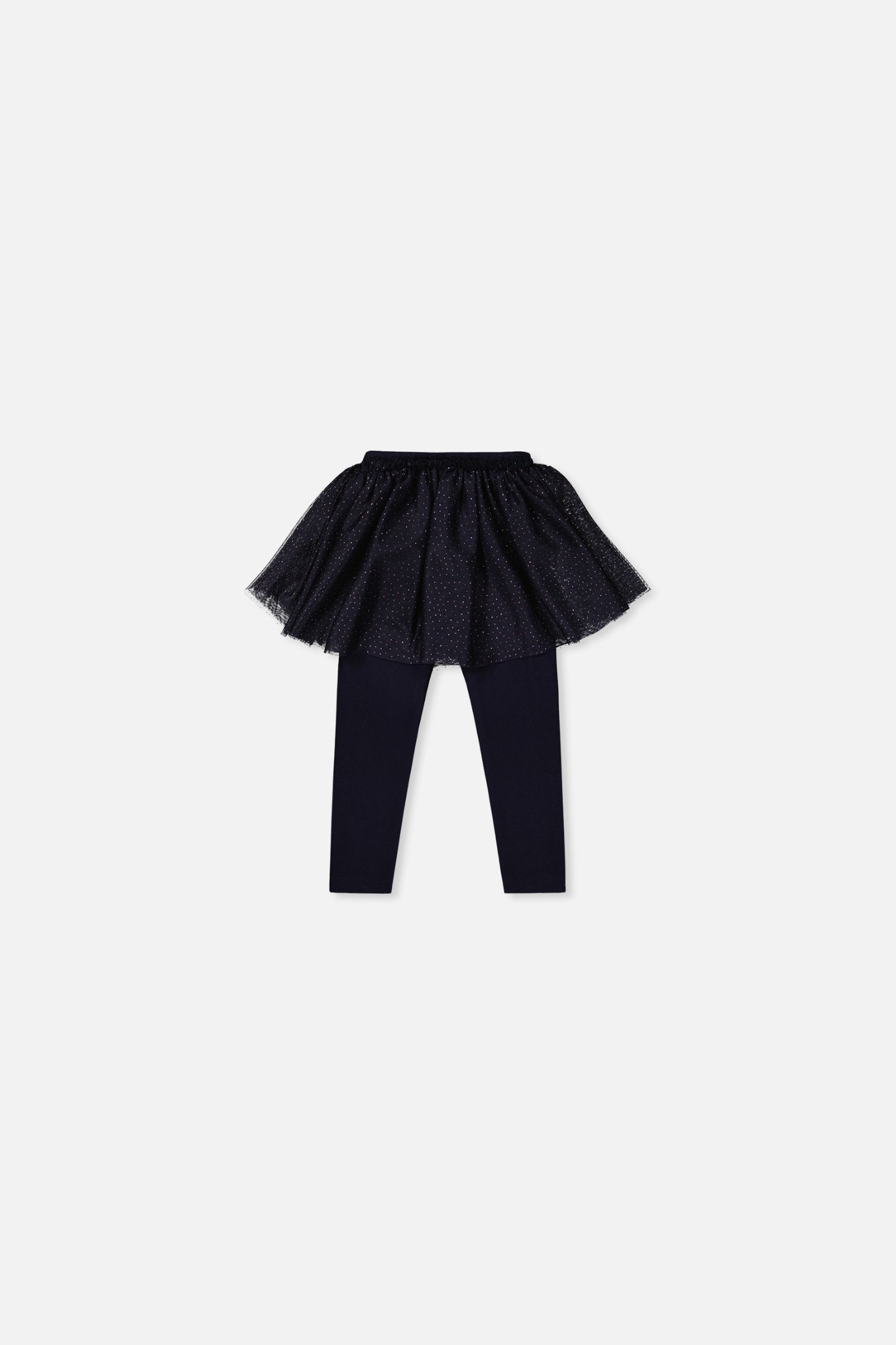 Baby Leggings With Integrated Tulle Skirt Dark Blue - Image 2