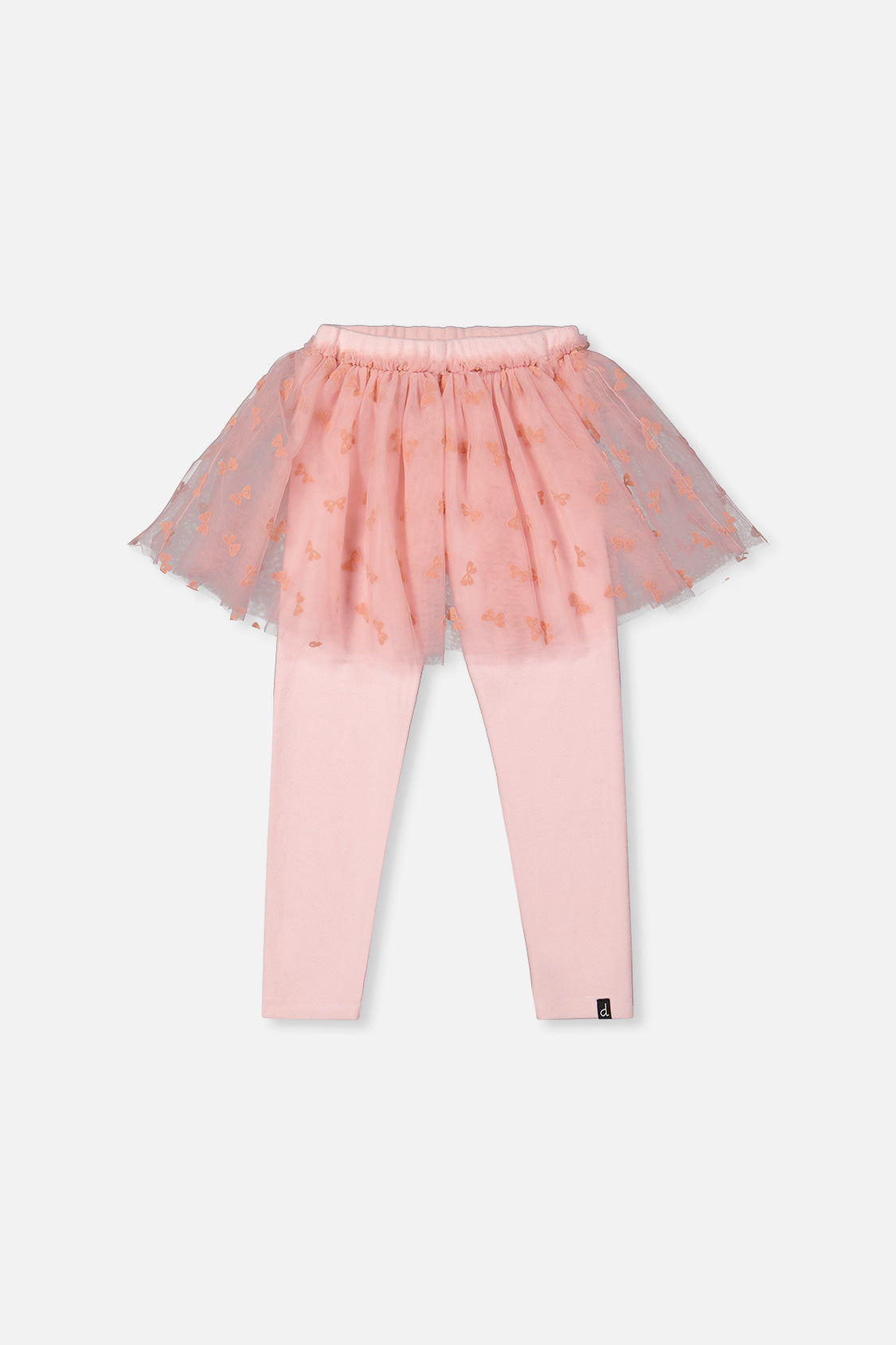Leggings With Integrated Tulle Skirt Pale Dusty Pink - Image 15