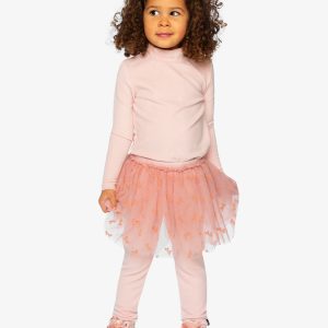 Leggings With Integrated Tulle Skirt Pale Dusty Pink - Image 5