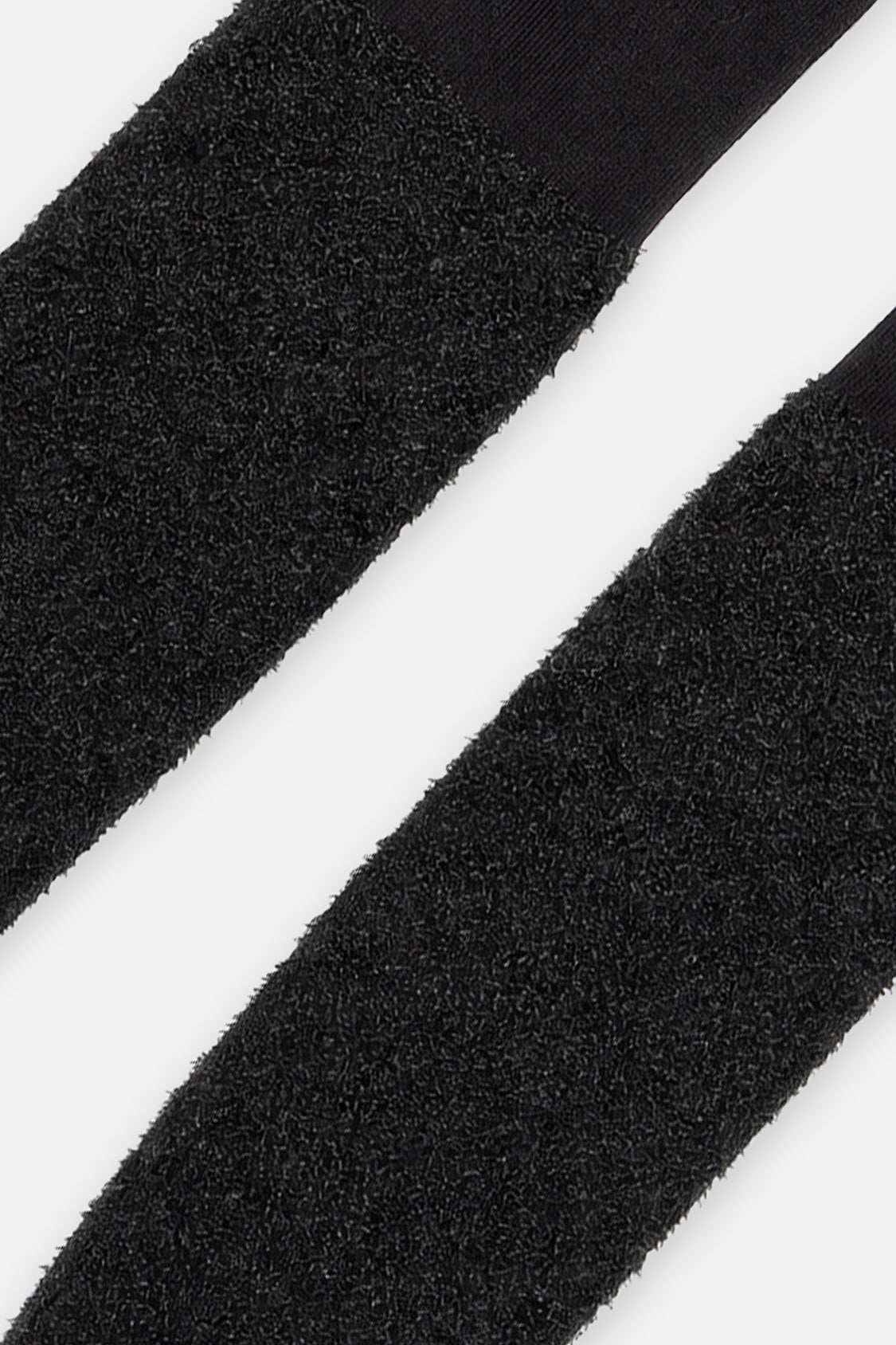 Knit Textured Fur Tights Black - Image 3