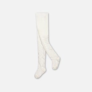 Baby Knit Textured Tights Off-White