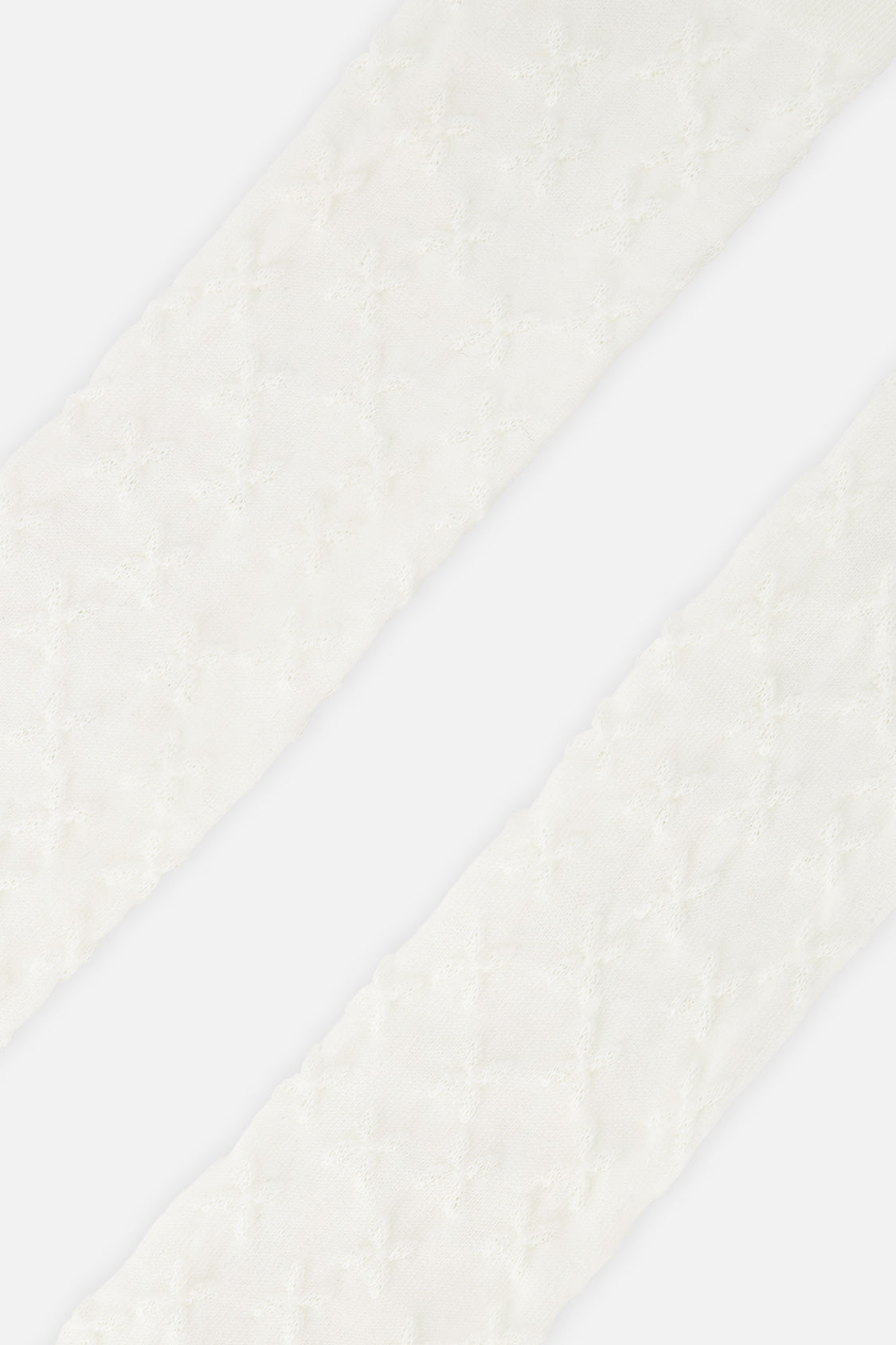 Baby Knit Textured Tights Off-White - Image 3