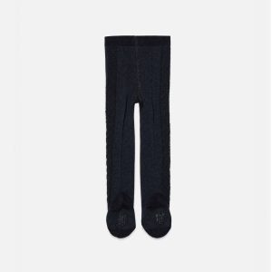 Alternative view of Baby Knit Textured Tights Dark Blue