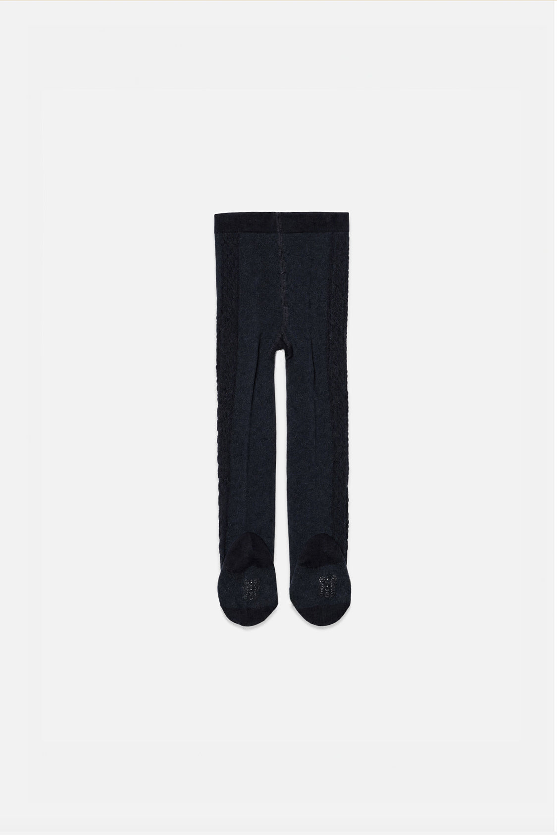Baby Knit Textured Tights Dark Blue - Image 2