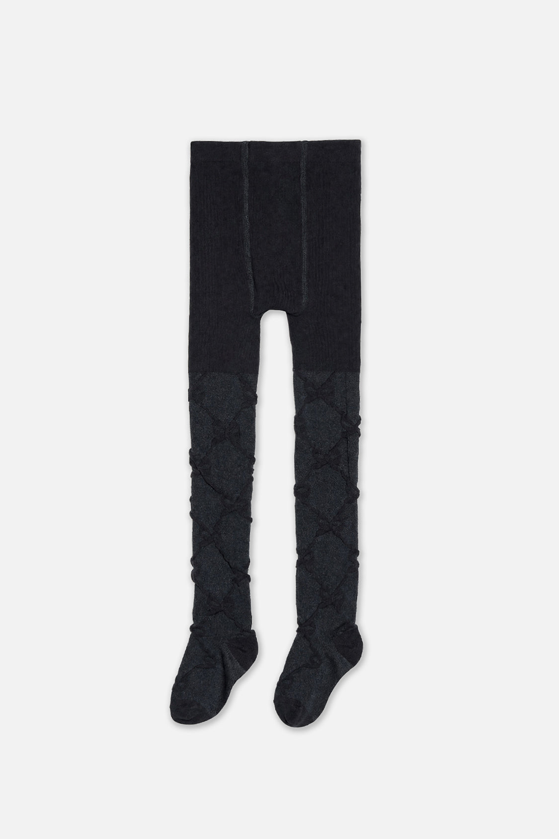 Knit Textured Tights Dark Blue - Image 2