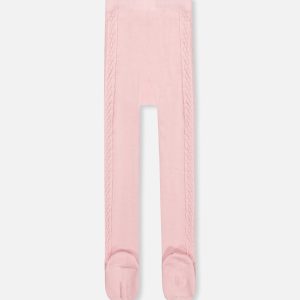 Alternative view of Knit Textured Tights Dusty Pink