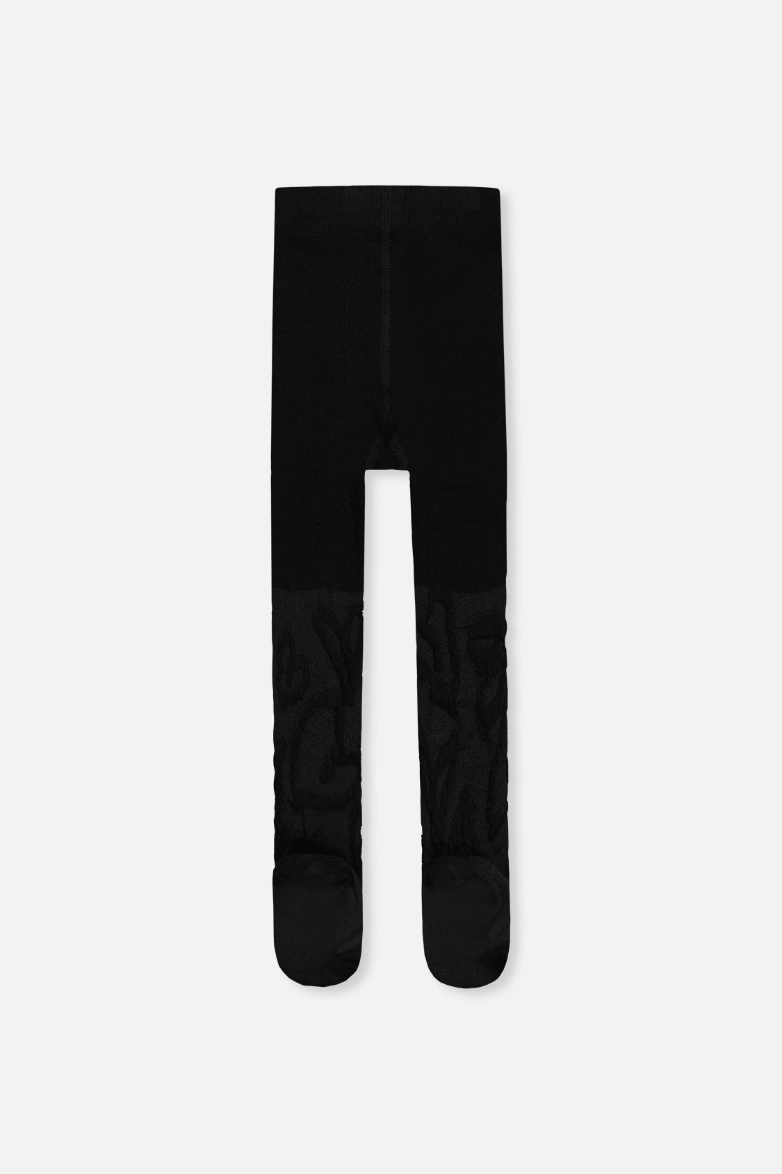Knit Textured Tights Black - Image 2