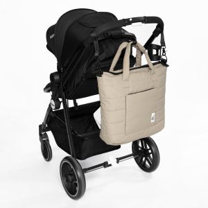 Alternative view of Diaper Bag Taupe With Changing Mat