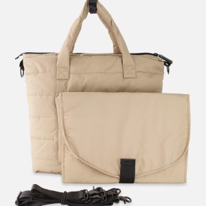 Diaper Bag Taupe With Changing Mat - Image 3