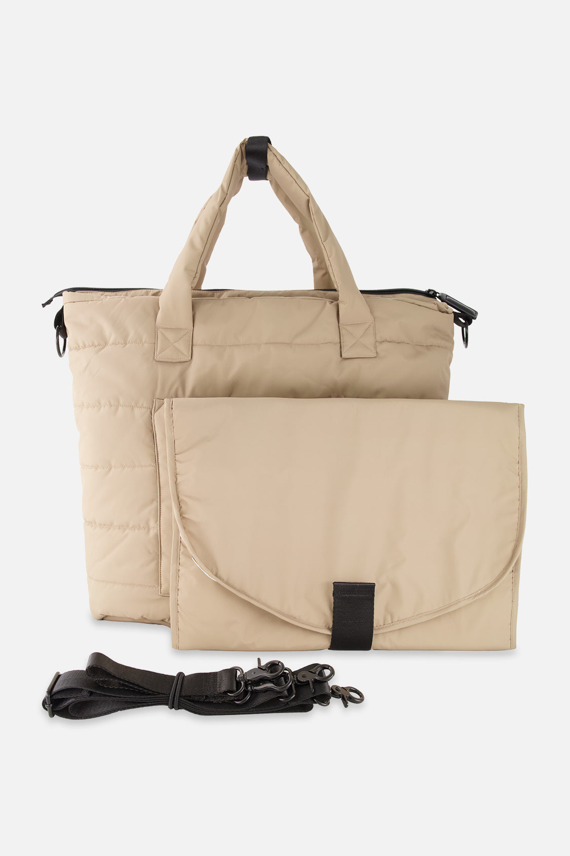 Diaper Bag Taupe With Changing Mat - Image 3