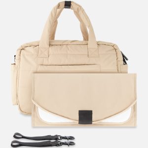 Diaper Bag With Changing Mat Beige - Image 4