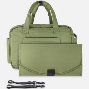Diaper Bag With Changing Mat Olive Green - Image 4