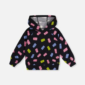 Printed Hoodie Black Printed Gummy Bears