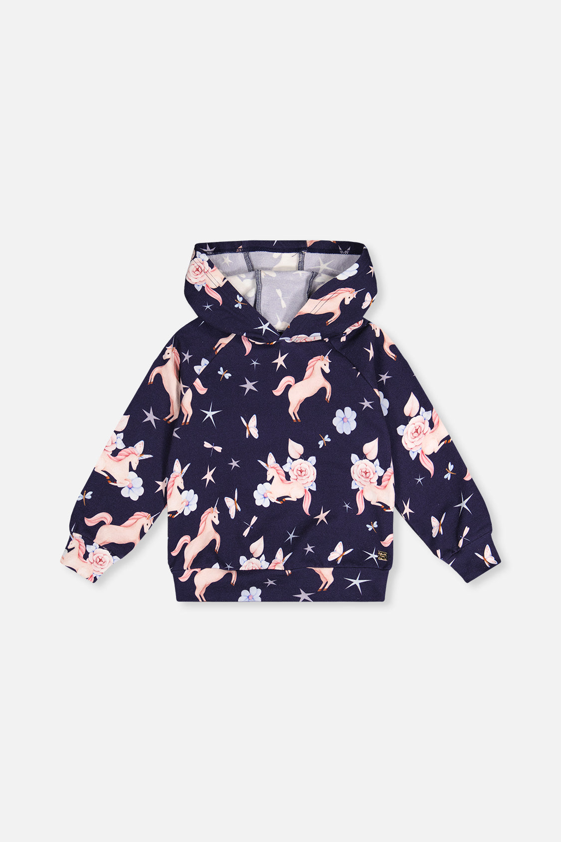 Printed Hoodie Purple Unicorn Print - Image 7