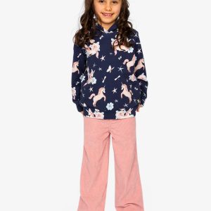 Printed Hoodie Purple Unicorn Print - Image 5