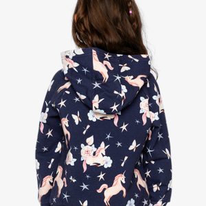 Printed Hoodie Purple Unicorn Print - Image 4