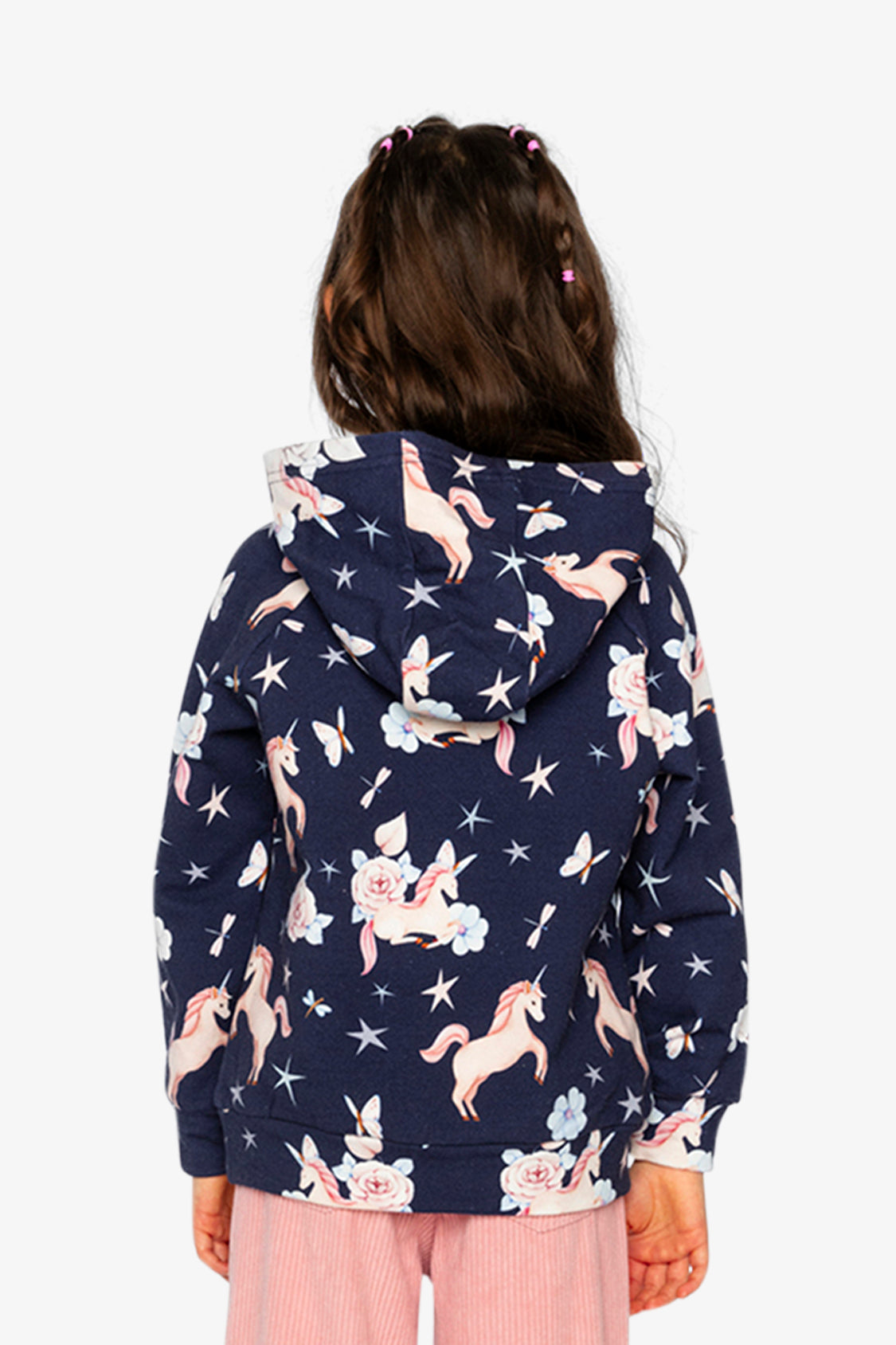 Printed Hoodie Purple Unicorn Print - Image 4