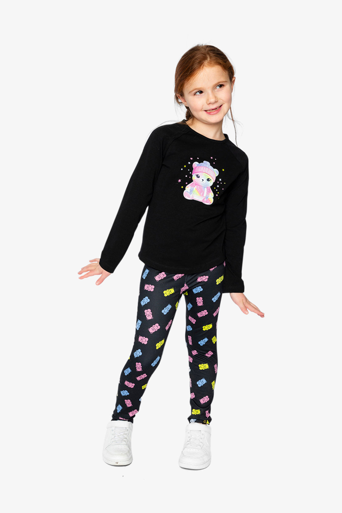 Printed Leggings Black Printed Gummy Bears - Image 4