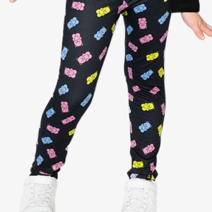 Printed Leggings Black Printed Gummy Bears - Image 2