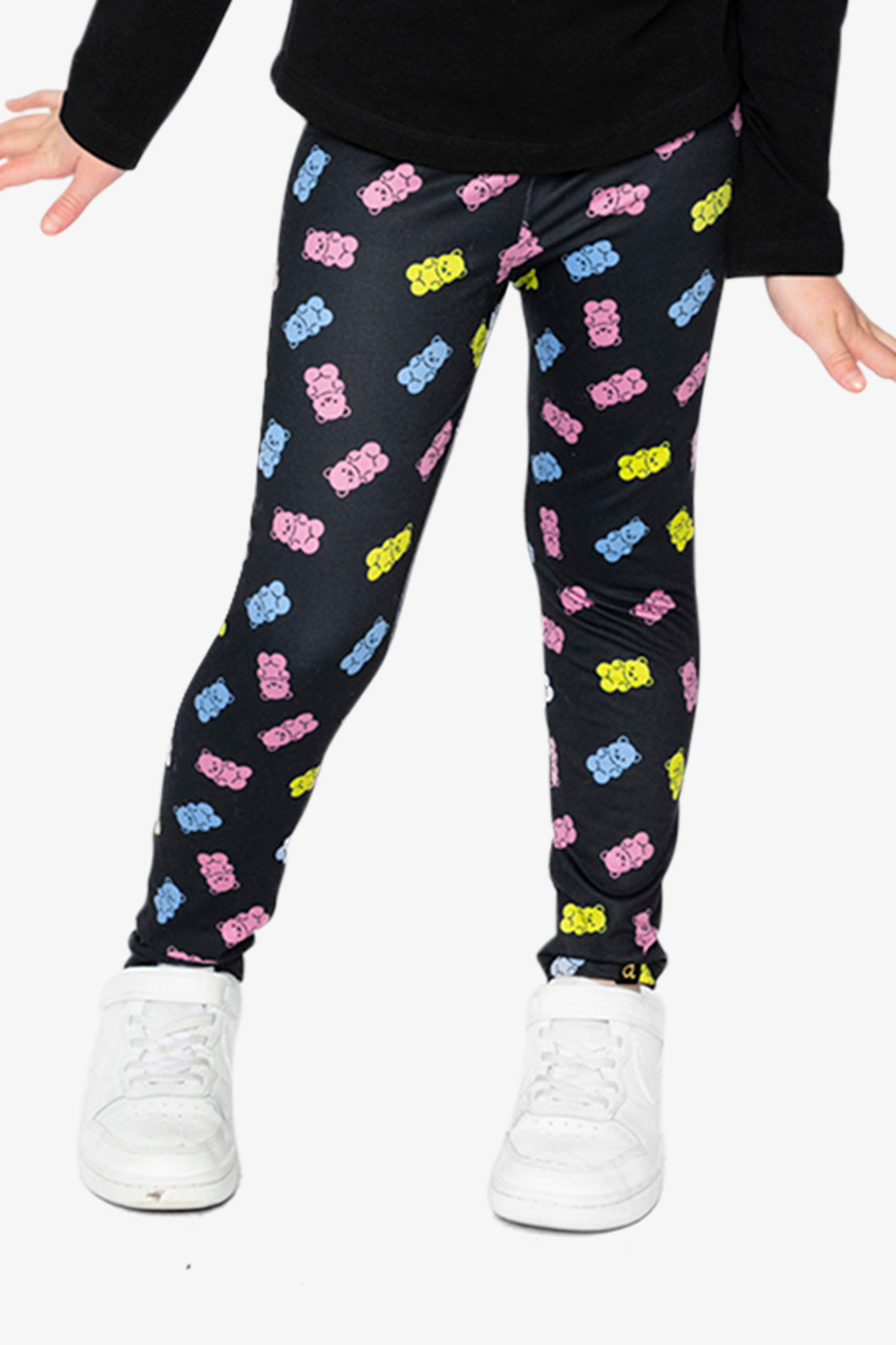 Printed Leggings Black Printed Gummy Bears - Image 2