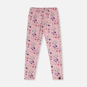 Printed Leggings Pink Printed Daisies - Image 14