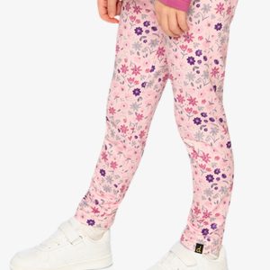 Printed Leggings Pink Printed Daisies - Image 3
