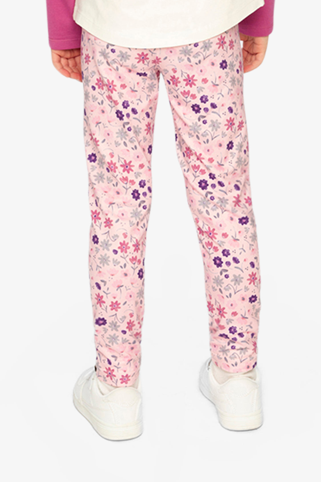 Printed Leggings Pink Printed Daisies - Image 4