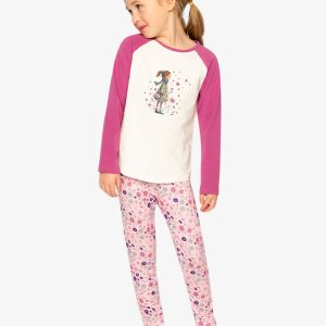 Raglan Organic Cotton T-Shirt Pinkish Violet And White - Image 5