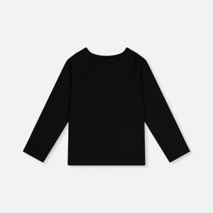 Raglan Organic Cotton T-Shirt Black - Image 5