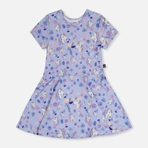 Short Sleeve Dress Purple Unicorn Print - Image 9