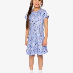 Short Sleeve Dress Purple Unicorn Print - Image 2