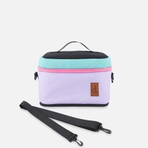 Lunch Box Turquoise Blue, Pink And Mauve
