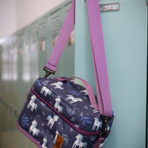 Lunch Box Blue And Purple Unicorn Print - Image 2