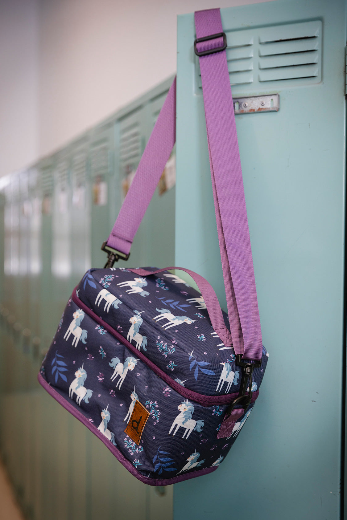 Lunch Box Blue And Purple Unicorn Print - Image 2