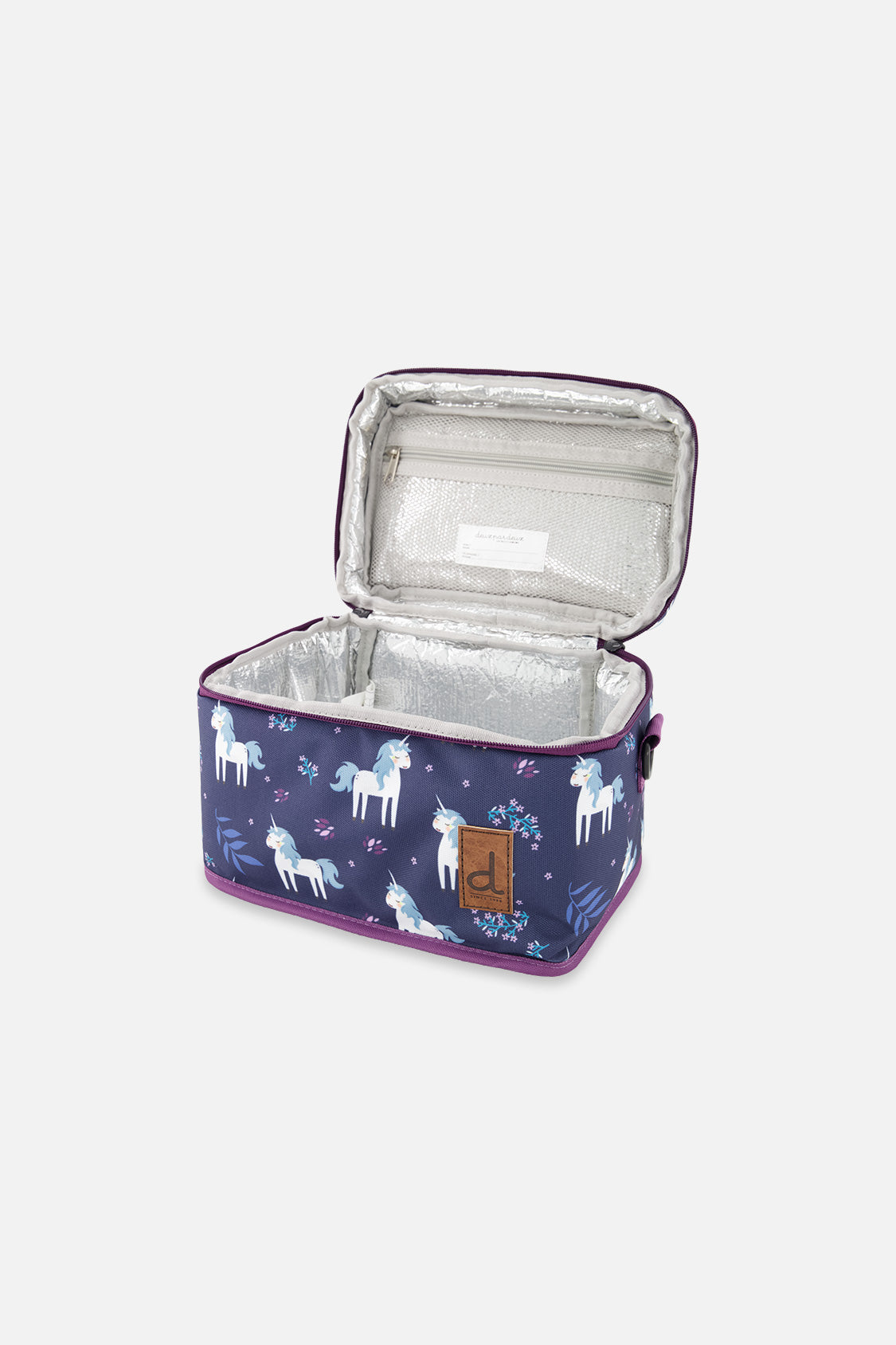 Lunch Box Blue And Purple Unicorn Print - Image 4