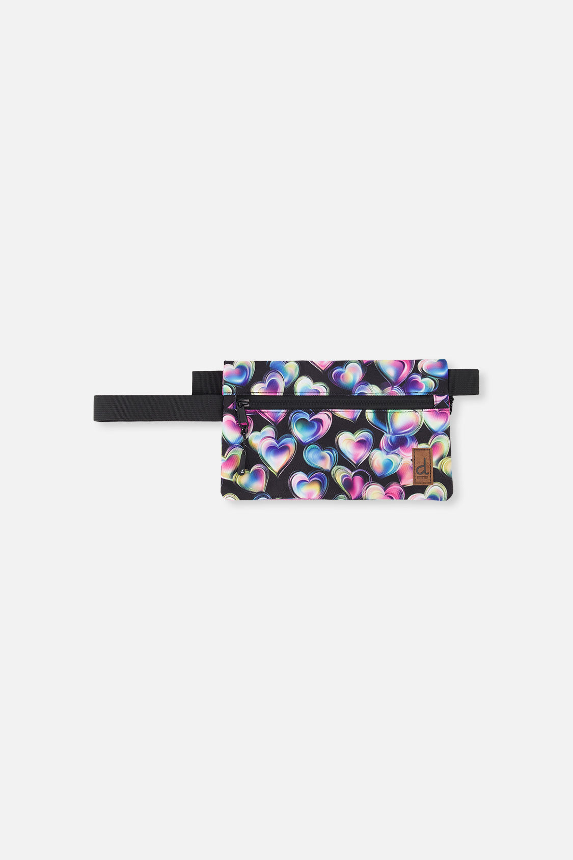 Pencil Case Black Printed With Hearts - Image 6