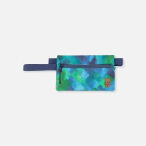 Pencil Case Blue Diamond Print