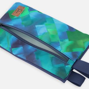 Pencil Case Blue Diamond Print - Image 3