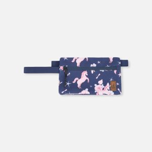 Pencil Case Navy Unicorn Print