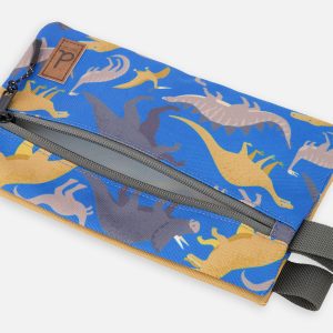 Pencil Case Blue Dinosaur Print - Image 3