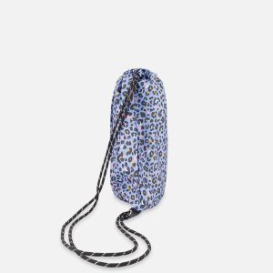 Drawstring Bag Blue Leopard Print - Image 2