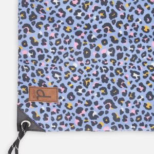 Drawstring Bag Blue Leopard Print - Image 3