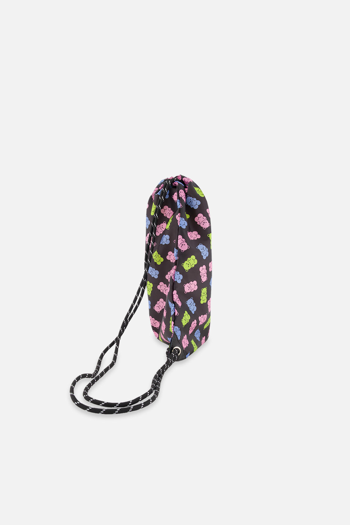 Drawstring Bag Black Printed Gummy Bears - Image 2