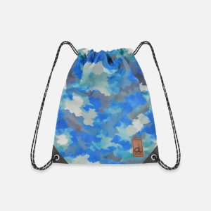 Drawstring Bag Blue And Grey Camouflage - Image 6