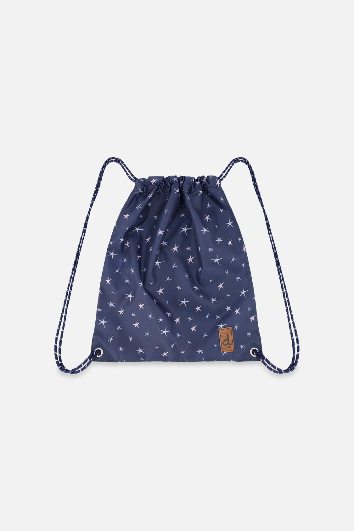 Drawstring Bag Navy With Star Print - Image 5