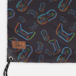 Drawstring Bag Black Printed Controller - Image 3