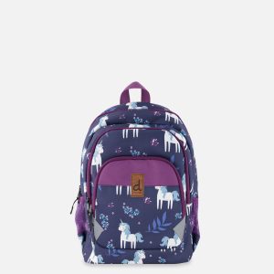 Little Kids Backpack Blue Unicorn Print - Image 6